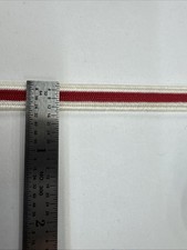 AH Rice Braid - 3/8” White With Red Center Stripe. 140 Yards. Made In USA