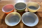 5 Vintage Anchor Hocking Fire King MCM Small Glass Cereal Bowls Multiple Colors