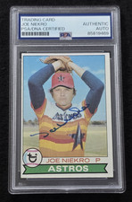 1979 JOE NIEKRO Signed Topps Baseball Card-HOF-HOSTON ASTROS-PSA