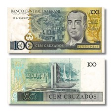 P-211 Brésil billet de 100 Cruzados non circulé X 1 PC 🇧🇷 💎 ✨