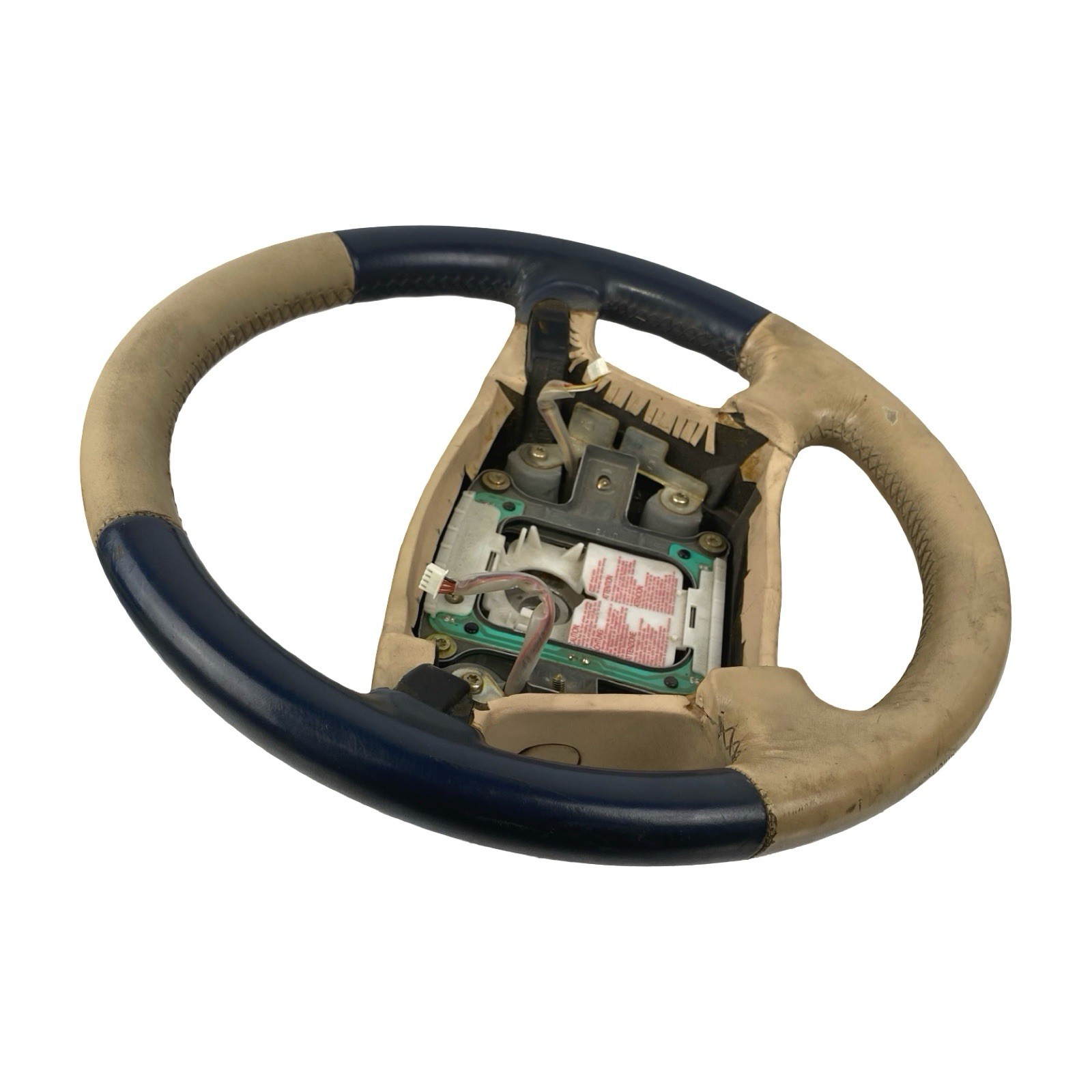 99-02 Bentley Arnage Steering Wheel Beige & Blue OEM