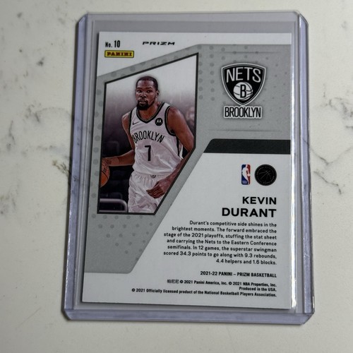 2021-22 Panini Prizm #10 KEVIN DURANT Mindset Fast Break Silver Prizm - Picture 2 of 2