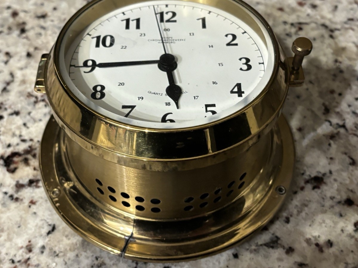 ドイツ　Wempe Hamburg製　アンティーク　船舶用マリンクロノメーター Vintage WEMPE Chronometerwerke Hamburg Germany Quartz Marine Brass