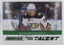 2024 Upper Deck Credentials Front Row Talent Green 11/49 Troy Terry #FRT-TT 1py0