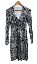 Jean Paul Gaultier Target collab Sz S Leopard animal cocktail Dress black white