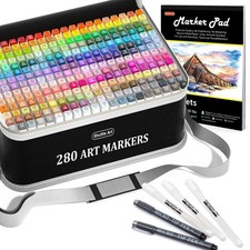 Shuttle Art 280 Colors Dual Tip Alcohol 1 Count Pack of 280 , 280