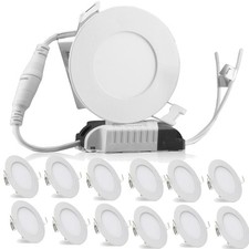 3/6/9/12/15/18W/24W LED Panel Einbaustrahler Deckenleuchte flach Spot mit Trafo