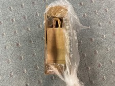 Kraft Brown Paper Wine Bags with Handles, 13 x 5.3 x 100 Packs Kraft Brown 