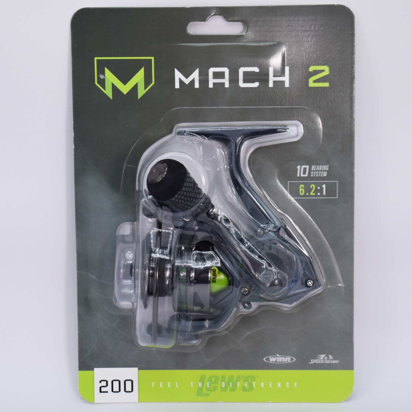 Lews Mach 2 200 Spinning Reel Gen 3 C40 Carbon Speed 10 Bear