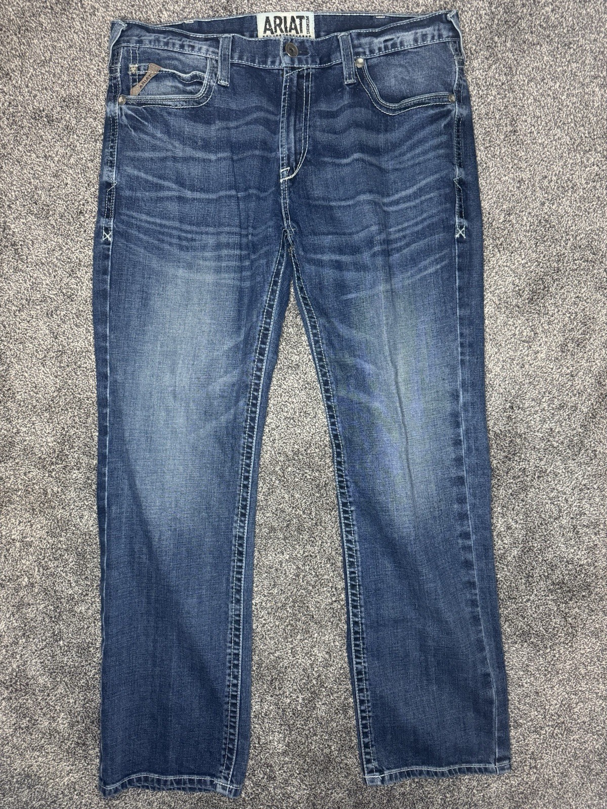 S 40x34 Dark Wash Western Cowboy Denim