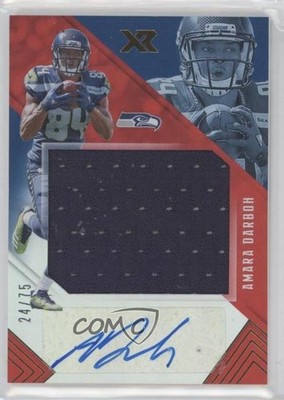 2017 Panini XR Rookie Jumbo Swatch Red 24/75 Amara Darboh #RJA-AD Auto RC jn3