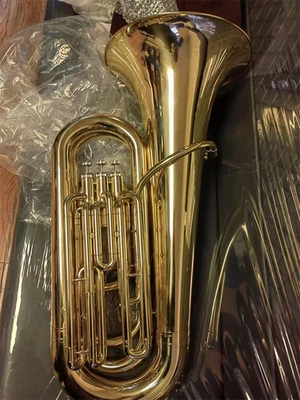 High Quality Bb Professional Gold Lacquer Brass Body Tuba - Image 1 of 4