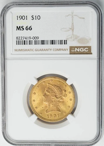 1901 $10 Gold Liberty MS66 NGC 950778-1