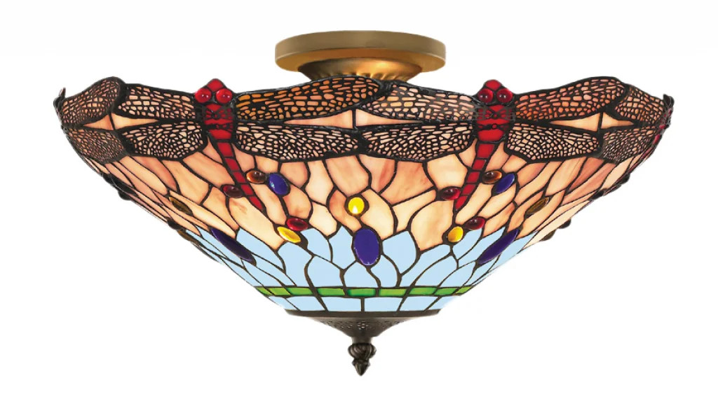 Ceiling Light Brass Dragonfly Uplighter Antique Searchlight 1289-16