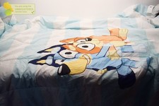 Bluey Twin Kids' Comforter White/Blue Marks