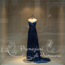 ADESIVI PER VETRINE PRIMAVERA PASQUA FIORI FARFALLE VETROFANIE b1053