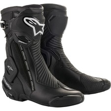 Alpinestars SMX Plus V2 Gore-Tex Motorrad Motorrad Stiefel schwarz / silber