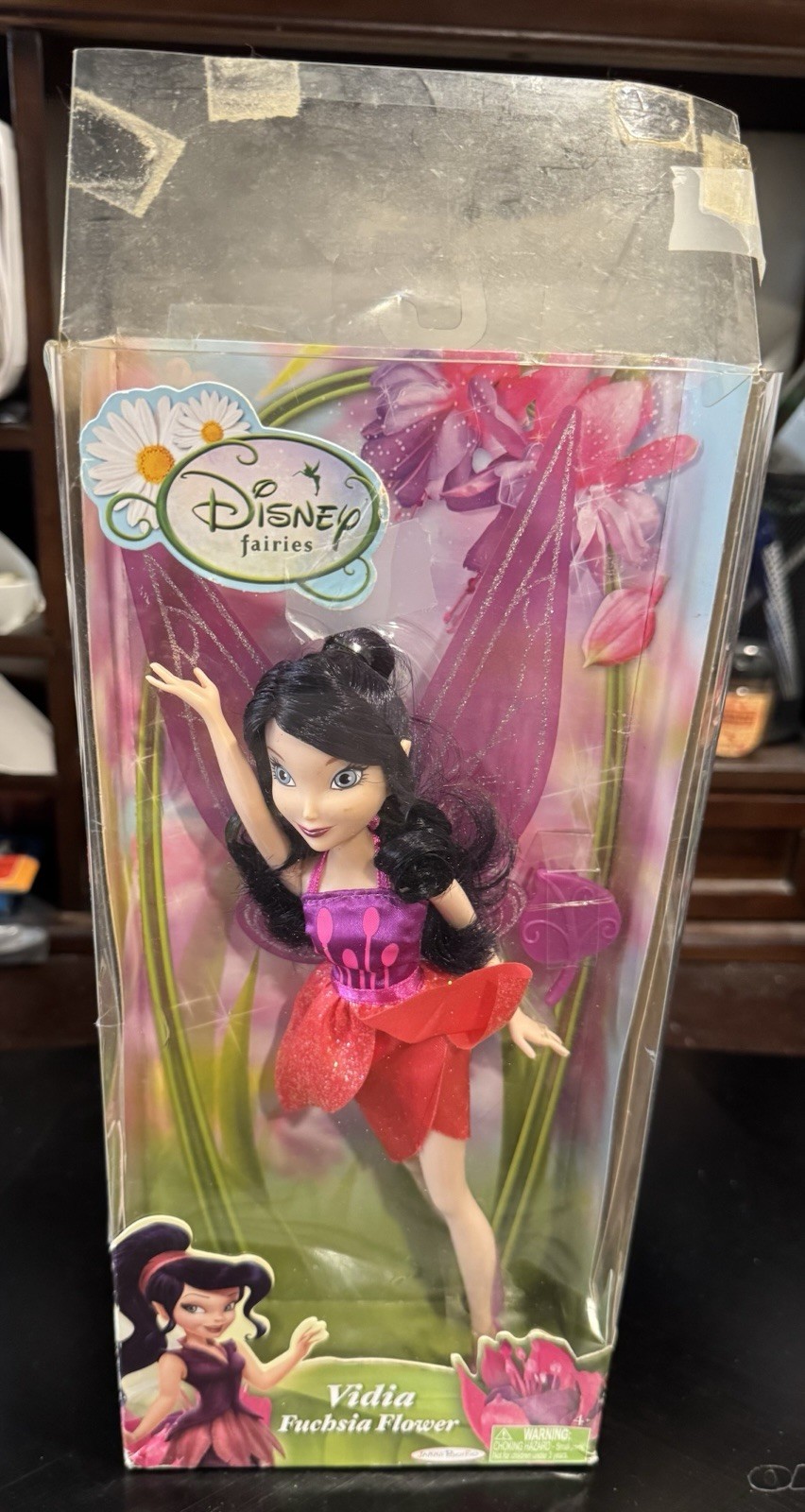 2012 Disney Fairies Vidia Fuchsia Flower Doll Opened Box
