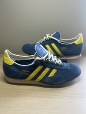 Adidas Achill, blue/yellow suede trainers size 11.5 Vintage, Retro 2011, Rare!!!