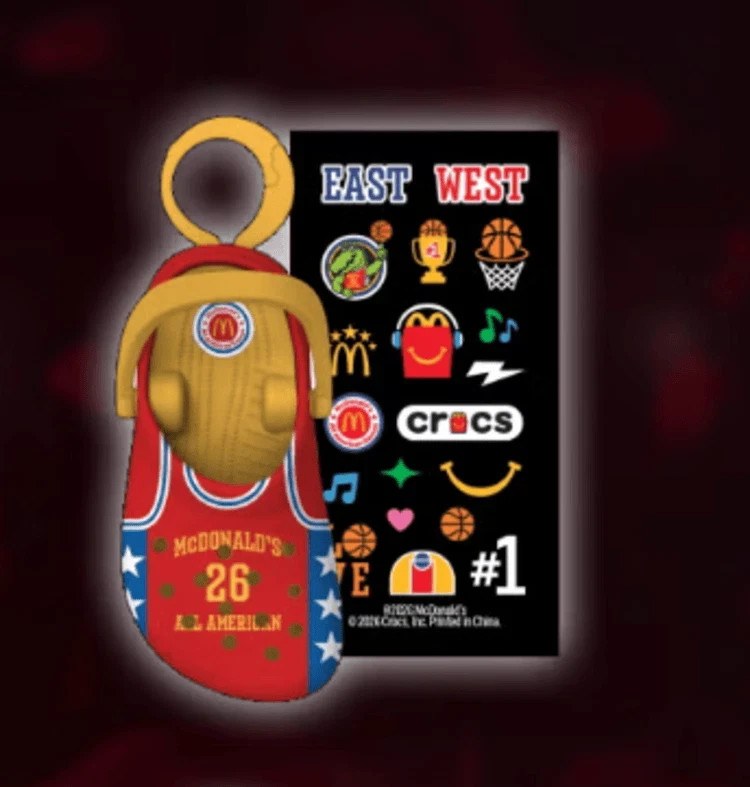 2026 McDonald's x All American Game x Crocs Happy Meal Toys Set or