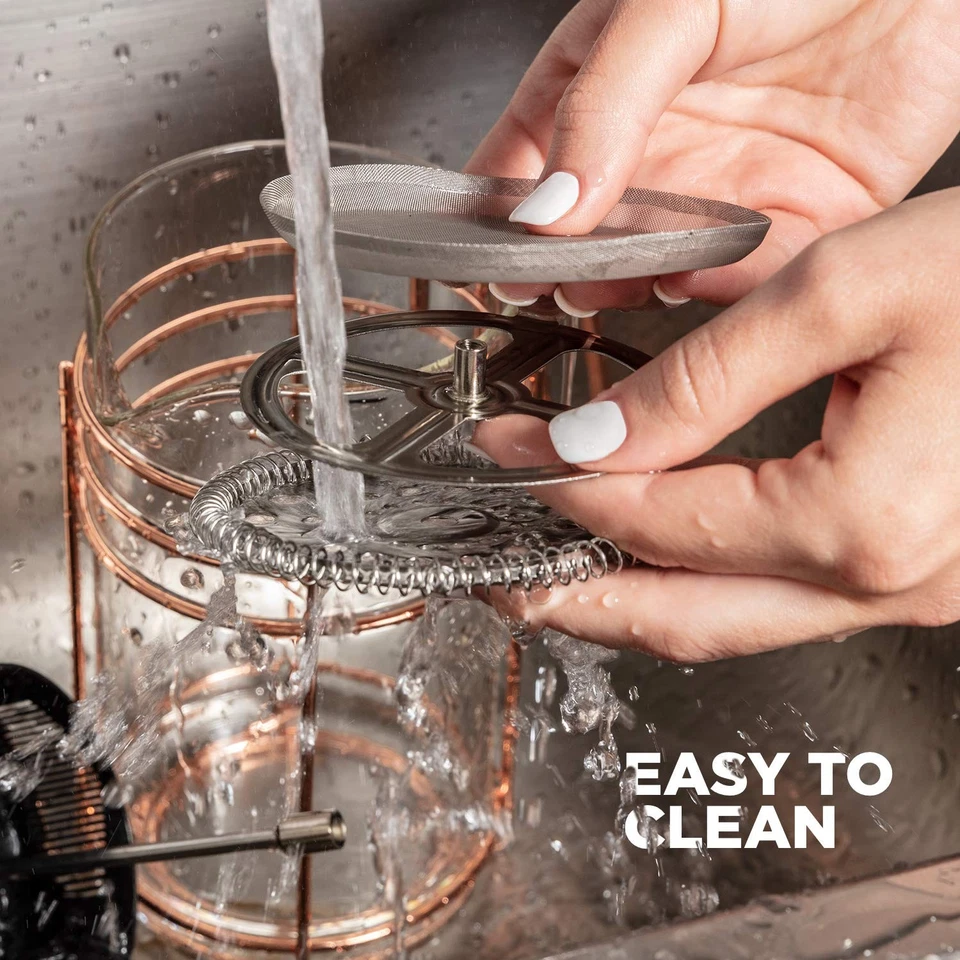 Prensa y tetera francesa - Prensa para cafetera 1000 ml - Prensa de café premium... Foto 3 de 4