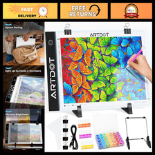 LED Light Pad for Diamond Painting Kits - USB Powered, Adjustable Brightness, Ar