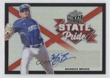 2021 Leaf Metal Draft State Pride Black Rainbow 11/15 Maddux Bruns Auto 02d2