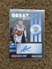 Jalen Lecque 2020-21 Panini NBA Hoops Great SIGnificance Auto #GS-JLQ Thunder