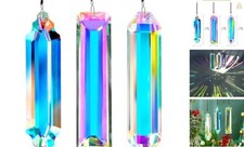 3PCS Crystal Suncatcher Prism for Window,120mm/5'' Rectangle AB Rectangular