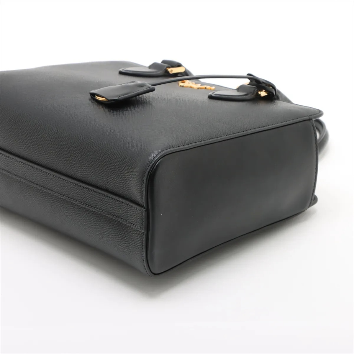 Prada Saffiano Leather 2 Way Handbag Black 1BA113 thumbnail 3