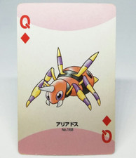 Ariados Q Dia Pokemon Trump Playing Card Gold 2 Pichu Back Nintendo JAPON