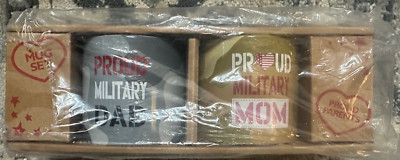 PROUD MILITARY MOM & DAD COFFEE/TEA MUG SET BY GABY JUERGENS HOMEFRONT GIRL
