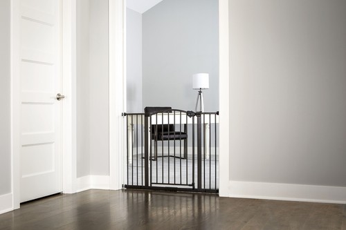 Metal Baby Gate Safety Toddler Walk Thru Extra Wide Retractable Indoor Outdoor - Picture 7 of 7
