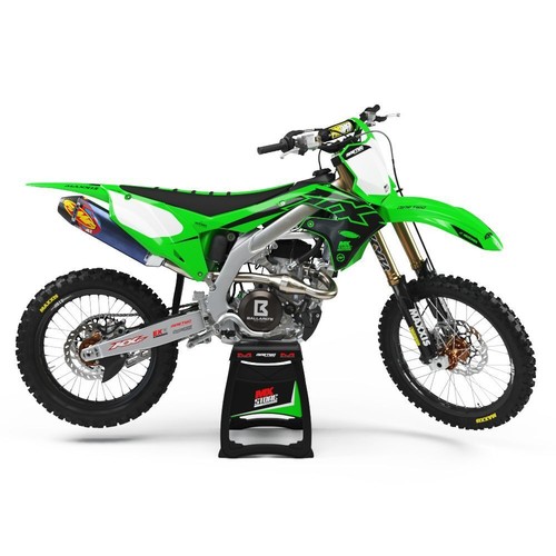 Ninetwo Decals Kawasaki KLX450 07-24 Green w/ White BGS Graphics Kit - Picture 2 of 3