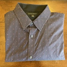 Banana Republic Shirt Mens Large Slim Fit Light Blue Wrinkle Resistant Button Up