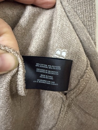 Banana Republic Men's size M Waffle Quarter Zip Pullover Soft Sweater Tan NWT - Picture 6 of 8