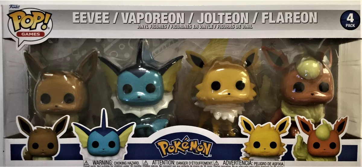 Funko Pop! Games Pokemon Eevee, Vaporeon, Jolteon and Flareon 4-Pack - US