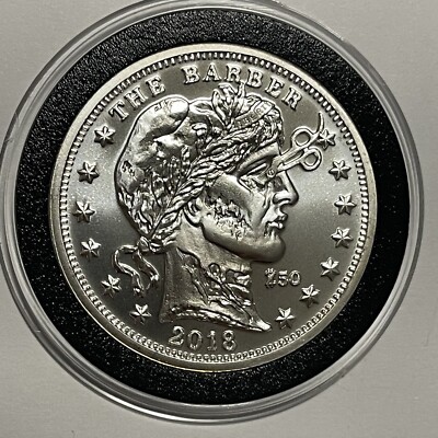 The Barber Zombie Dollar Zombucks Rare Coin 1 Troy Oz .999 Fine