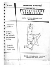 c.1970s Craftsman 101.22950 Commercial Metal Cutting Convertible Band Saw
