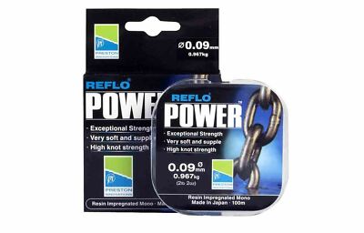 Preston Innovations Reflo Power 100m Monofilament Fishing Line *ALL SIZES*