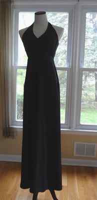NWT Women's Ann Taylor Backless Black Halter Style Maxi Dress in size 2