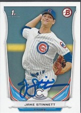 Chicago Cubs JAKE STINNETT Signed Bowman Card