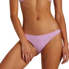 Billabong L22846 Purple Surf Check Tropic Bikini Swim Bottoms Size XL/14