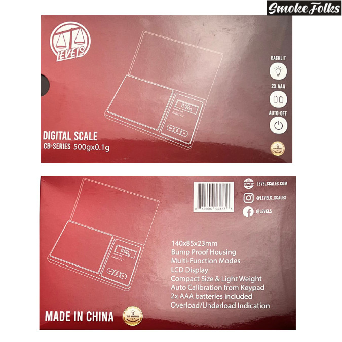 Levels CB-SERIES 500 X 0.1G Digital Pocket Scale Jewelry Gram Herb Karat Weight