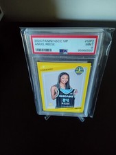 Angel Reese Panini NSCC Gold Pack RC Card # VIP2 SKY PSA9