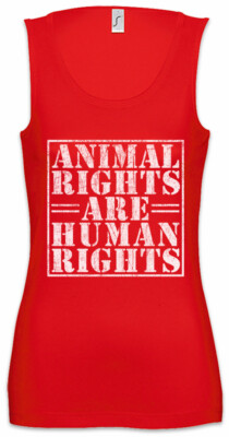 Animal Rights Are Human Rights Damen Tank Top Vegan Vegetarier Tierschutz