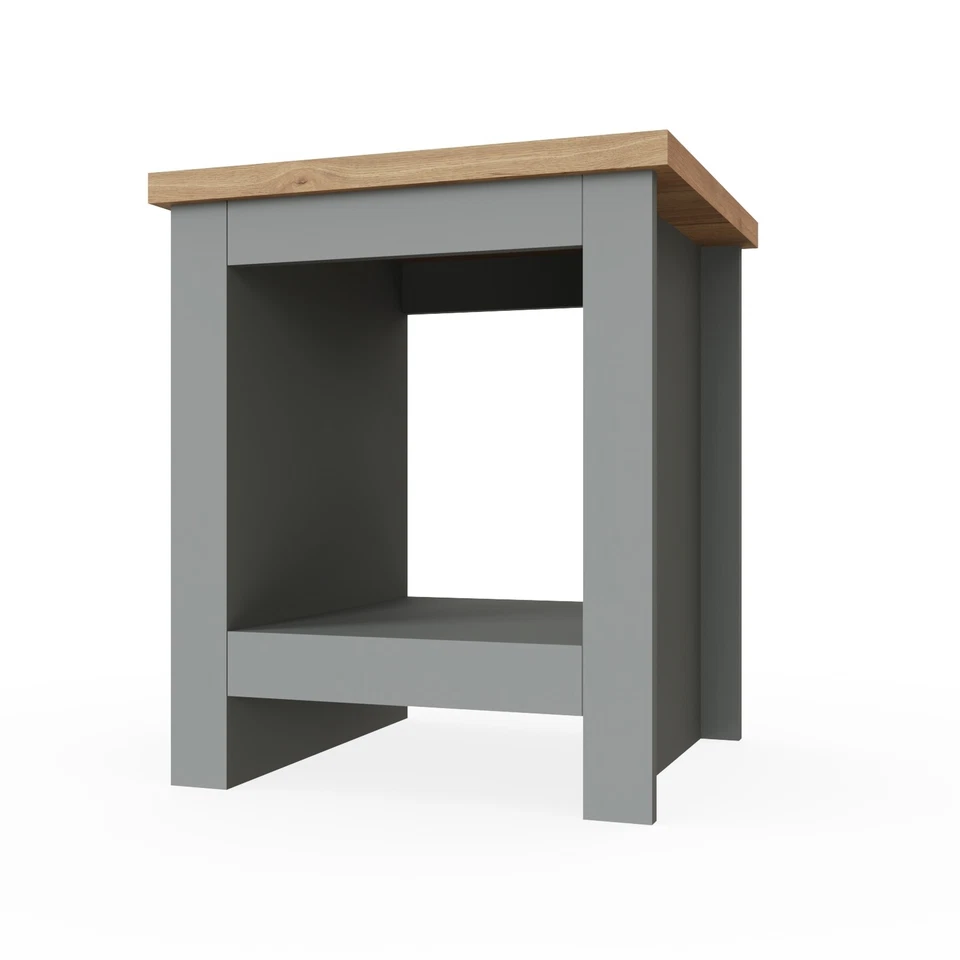 Side Table Lamp Stand Home Decor Coffee Table End Table Cubed Storage - Image 2 of 4