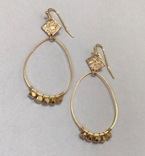 Handcrafted Sundance Charm Earrings Antique tone Gold Plated handmade NEW