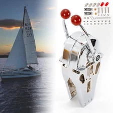 Throttle Control Boat Dual Control Lever Twin Lever Handle for Marine Engine NEW