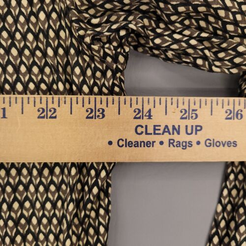 Vintage Claiborne Hemd Herren Large hellbraun 100 % Viskose geometrisch 90er Jahre Y2K adrett - Bild 9 von 13